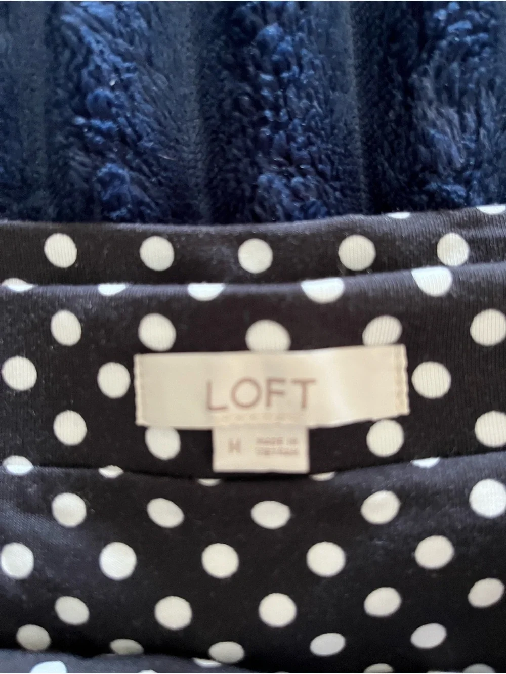 LOFT Black and White Polka Dot Skirt